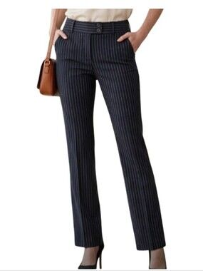 Vintage Ice Tea Black Pinstripe Pants, Size Small - Excellent Condition!
